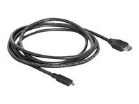 Kabel HDMI s ethernetem - HDMI s piny (male) do 19 pin micro HDMI Type D s piny (male) - 2 m