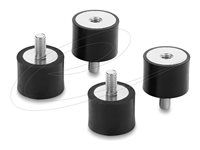 Delock - Vibration damper - with internal and external thread - cerná (balení 4)