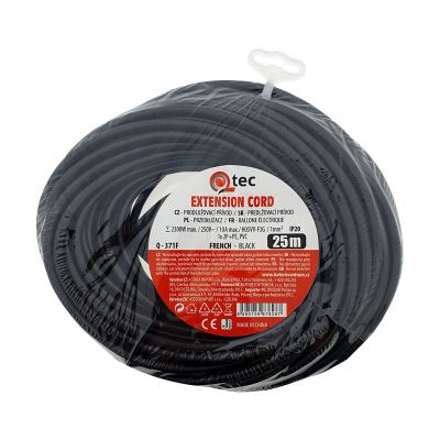 Prodlužovací kabel 1 zásuvka 25m QTEC Q-371F