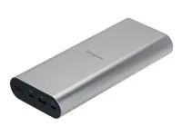 Power banka - přenosný - 140 watt - 24000 mAh - výstupní konektory: 3 - stříbrná