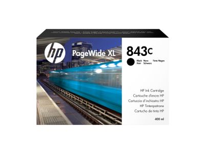 HP 843C ink. PageWide, 400 ml - černá