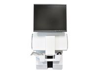 Montážní sada (police na klávesnici, opěrka zápěstí, mouse pouch, panel vertical lift) - pro LCD displej / PC vybavení - pokoj pro pacienty - ocel - bílá - velikost obrazovky: až 24"