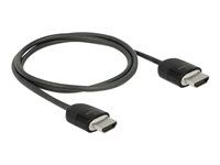 Prémiově vysoká rychlost - kabel HDMI s ethernetem - HDMI s piny (male) do HDMI s piny (male) - 5 m - trojnásobně stíněná kroucená dvoulinka - černá - podporuje 4K, podpora Dolby DTS-HD Master Audio