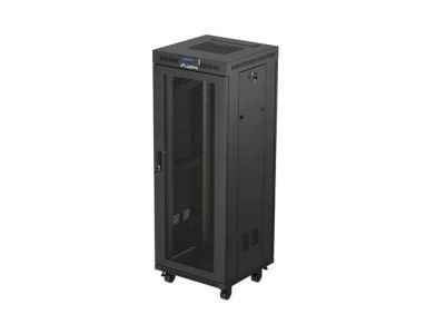 19" Volně stojící racková skříň 32U 600X600 černá lcd s perforovanými dveřmi lanberg (ploché balení)