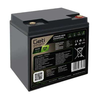 Baterie LiFePO4 12,8 V 20 Ah GETI GBL-12-20V2