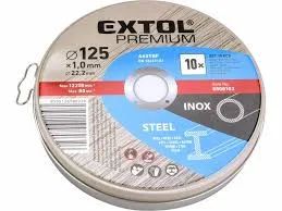 Kotouč řezný na ocel a antikoro 10ks, 125×1,0mm, EXTOL PREMIUM