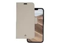 Pouzdro s klopou pro mobilní telefon - pebbled full-grain sustainable leather - sand dune - pro Apple iPhone 14