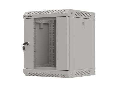 Lanberg racková skříň 10" nástěnná 6u/300x300 (flat pack) s prosklenými dveřmi šedá