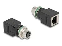 M12 Adapter D-coded 4 pin female to RJ45