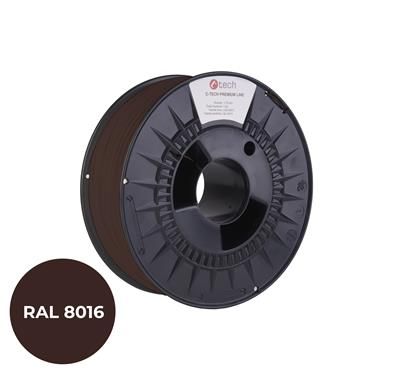 Tisková struna (filament) C-TECH PREMIUM LINE, PETG, mahagonová hnědá, RAL8016, 1,75mm, 1kg