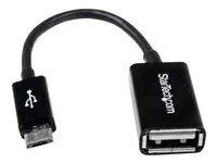 Micro USB Male to USB A Female On-The-GO Host Cable Adapter (UUSBOTG) - USB adaptér - USB (F) do Micro USB typ B (M) - USB 2.0 OTG - 12.7 cm - černá - pro P/N: ST4300U3C1, ST4300U3C1B