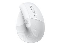 Vertikální myš - ergonomický - optický - 6 tlačítka - bezdrátový - Bluetooth - USB přijímač Logitech Logi Bolt - bělavá - pro Apple MacBook