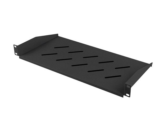 Police pro 19" skříně 350/450/600/800/1000mm černá lanberg (1u/483x220mm nosnost do 25KG)