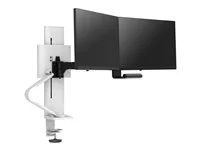 Montážní sada (rukojeť, základna, zvedací sloupek, prodlužovací ramena, oblouk, 2 kluzné čepy, 2dílná svorka na stůl) - Technologie konstantní síly - pro 2 LCD displeje - bílá - velikost obrazovky: až 27"