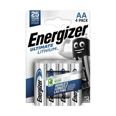 Lithiové baterie AA R6 1,5V ENERGIZER Ultimate 4ks / blister –40°C