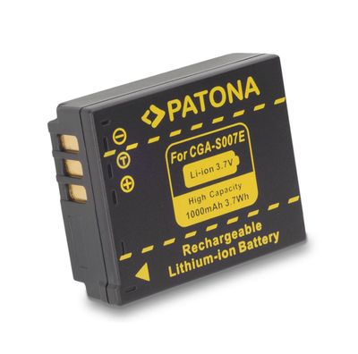 Baterie pro fotoaparáty Panasonic CGA-S007E 1000mAh Li-Ion 3,7V PATONA PT1043