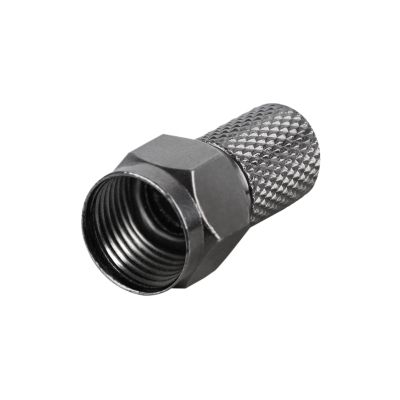 Konektor F HQ 7.2mm gum. kroužek, černý