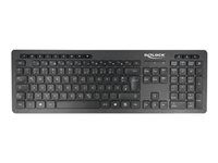 Silent - klávesnice - bezdrátový - 2.4 GHz - QWERTZ - německá - černá - maloobchod