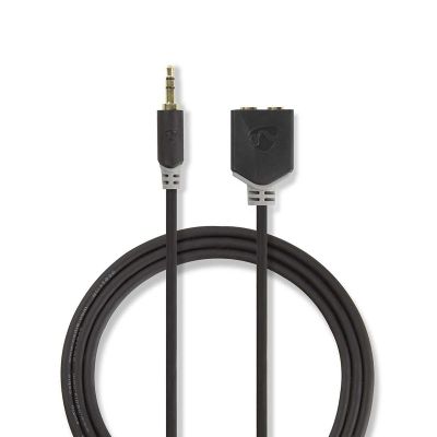 Kabel Jack 3,5mm konektor/Jack 3,5mm konektor 0,2m NEDIS CABW22100AT02