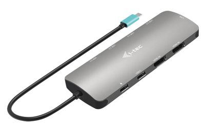 i-tec USB-C Metal Nano 2x HDMI Docking Station, PD 100W