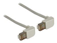 Patch kabel - RJ-45 (M) do RJ-45 (M) - 50 cm - SFTP - CAT 5e - lisovaný, 90° konektor - šedá
