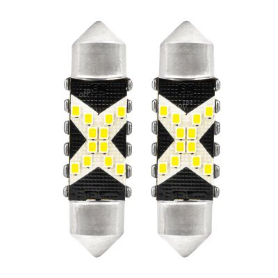 Autožárovka LED Festoon C5W 12/24V AMIO 04238 bílá 2ks