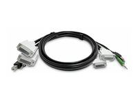 StarTech - Kabel klávesnice / videa / myši (KVM) - kompatibilní s TAA - USB typ A, DVI, audio jack 3,5 mm (M) do USB Type B, DVI, audio jack 3,5 mm (M) - 3 m