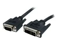 Video kabel - HD-15 (VGA) (M) do DVI-A (M) - 2 m - lisovaný, křídlové šrouby - černá