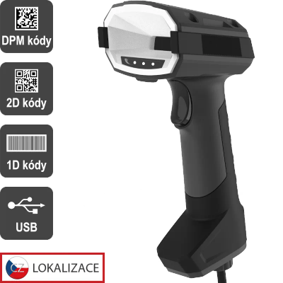 VIRTUOS - DPM CCD 2D čtečka Virtuos HT-880DPM, USB, tmavě šedá