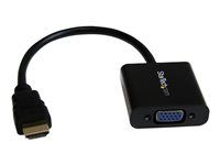 Video adaptér - HDMI s piny (male) do HD-15 (VGA) se zdířkami (female) - 24.5 cm - černá - podpora 1080p, aktivní - pro P/N: DK30C2DPEPUE, DK30C2DPPDUE, DK31C3HDPD, DK31C3HDPDUE, SV211HDUC, SV221HUC4K