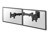 Držák - plný pohyb - pro 2 LCD displeje - černá - velikost obrazovky: 10"-27" - montáž na stěnu