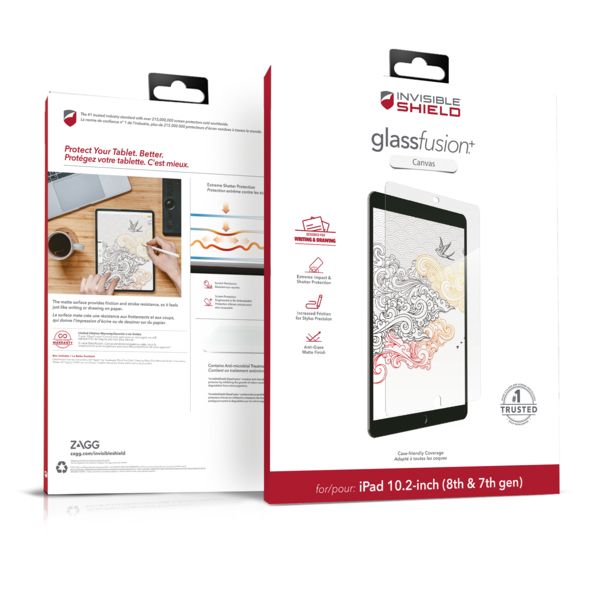 ZAGG Invisible Shield Fusion + Canvas hybridní sklo iPad 10.2 CF