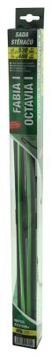 Ploché stěrače COMPASS FLAT SET 530+480 mm GREEN OCT I/FAB I