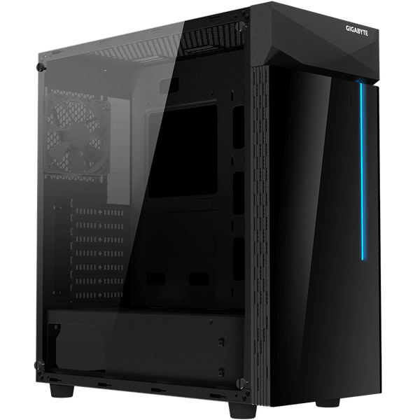 GIGABYTE AORUS C200/Midi Tower/Transpar./Černá