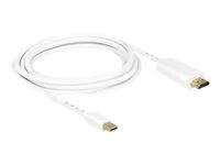 Kabel adaptéru - Mini DisplayPort s piny (male) do HDMI s piny (male) - 3 m - bílá - podporuje 4K