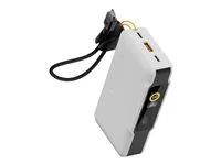 Power banka - 10000 mAh - 35 watt - 3 výstupní konektory (USB-C, USB) - šedobílá
