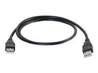 USB A to USB A Cable - USB 2.0 - Black - M/M - Kabel USB - USB (M) do USB (M) - USB 2.0 - 1 m - černá