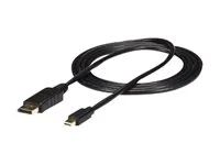 StarTech 6ft (2m) Mini DisplayPort to DisplayPort 1.2 Cable, 4K x 2K UHD Mini DisplayPort to DisplayPort Adapter Cable, Mini DP to DP Cable for Monitor, mDP to DP Converter Cord - Latching DP Connector - Kabel DisplayPort - Mini DisplayPort (M) do DisplayPort (M) - 1.8 m - opatrený západkou - cerná - pro P/N: CDP2DP14B, CDP2MDPEC, CDP2MDPFC, CDPVDHDMDP2G, CDPVDHDMDPRG, CDPVDHMDPDP