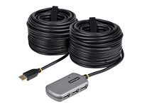 Startech USB Extender Hub, 24m USB 2.0 Extension Cable with 4-Port USB Hub, Active/Bus Powered USB Repeater Cable, Optional 10W Power Supply Included - USB-A Hub w/ ESD Protection (U02442-USB-EXTENDER) - Rozbocovac - 4 x USB 2.0