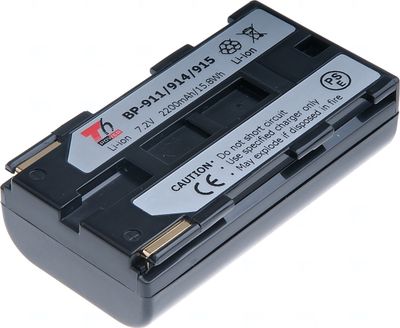 Baterie T6 power Canon BP-911, BP-914, BP-915, 2600mAh, 18,7Wh, černá