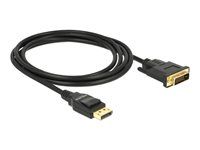 Kabel adaptéru - jeden spoj - DisplayPort (M) do DVI-D (M) - DisplayPort 1.2a - 2 m - pasivní - černá