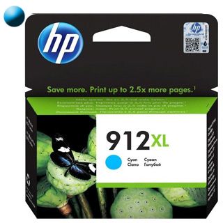 HP 912XL Cartridge 3YL81AE, Cyan (Azurová)
