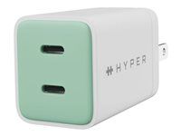 Targus HyperJuice - Sítový adaptér - GaN - 45 watt - 2 výstupní konektory (2 x USB-C) - vermillion orange - Evropa