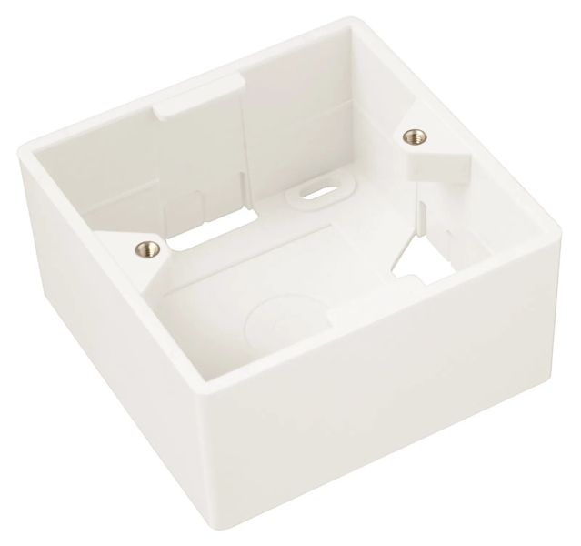 Box na omítku pro zásuvku SX9 bílý 80 x 80 x 41mm