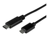 0.5m - M/M - Thunderbolt 3 Compatible - Micro USB Cord -USB Type C to Micro USB Cable (USB2CUB50CM) - USB kabel - USB-C (M) do Micro USB typ B (M) - USB 2.0 - 50 cm - černá