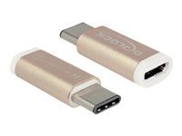 USB adaptér - USB-C (M) do Micro USB typ B (F) - USB 3.1 - měděná
