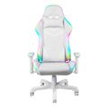 DELTACO GAM-080-W, RGB Herní židle, bílá
