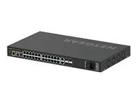 Přepínač - L3 - řízený - 24 x 10/100/1000 (PoE+) + 2 x 10/100/1000 + 4 x 1000Base-X SFP - proudění vzduchu ze strany na stranu - Lze montovat do rozvaděče - PoE+ (300 W)