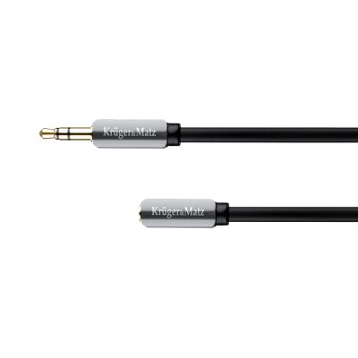 Kabel Jack 3,5 mm konektor/Jack 3,5 mm zdířka 1m KRUGER & MATZ KM0315