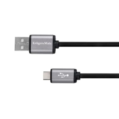 Kabel KRUGER & MATZ KM1240 Basic USB/USB-C 1,8m Black
